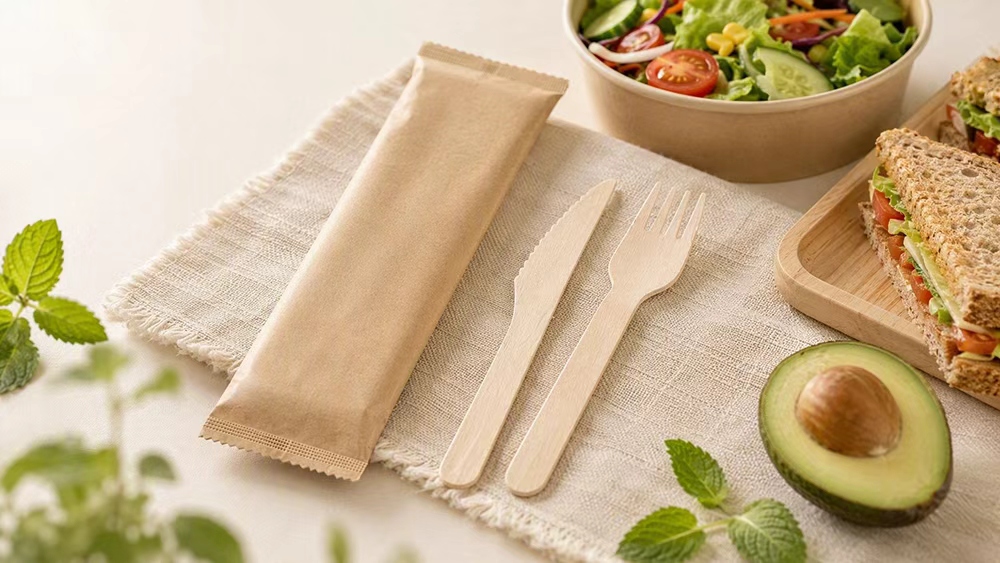 wooden fork and knife